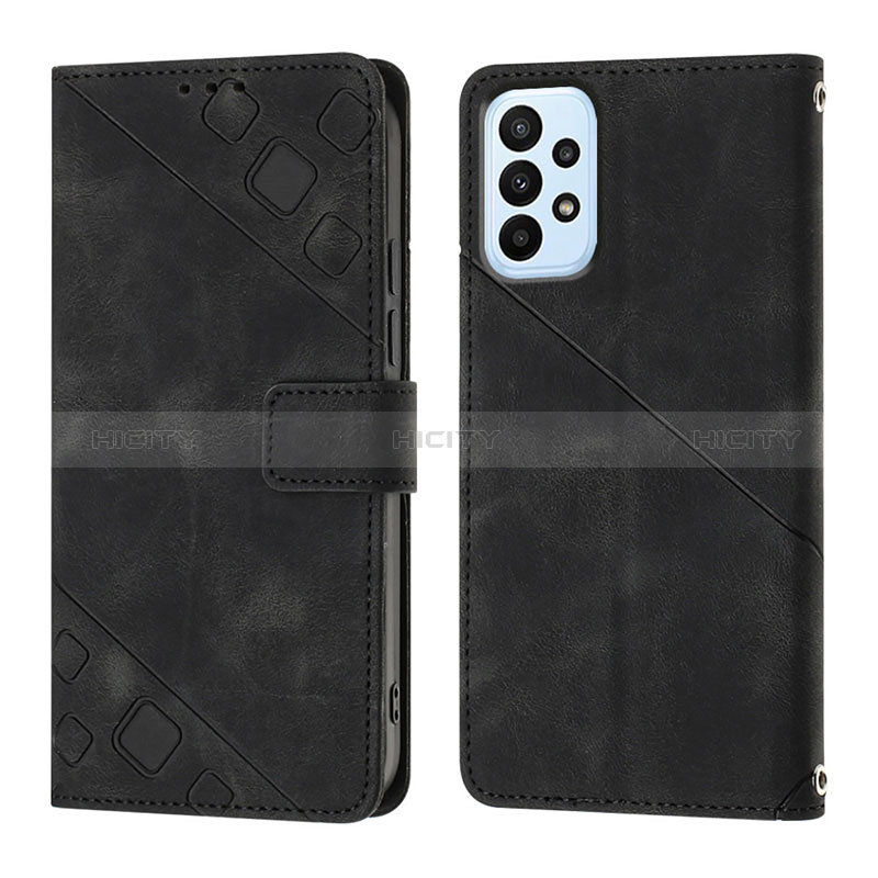 Funda de Cuero Cartera con Soporte Carcasa YB1 para Samsung Galaxy M32 5G Negro