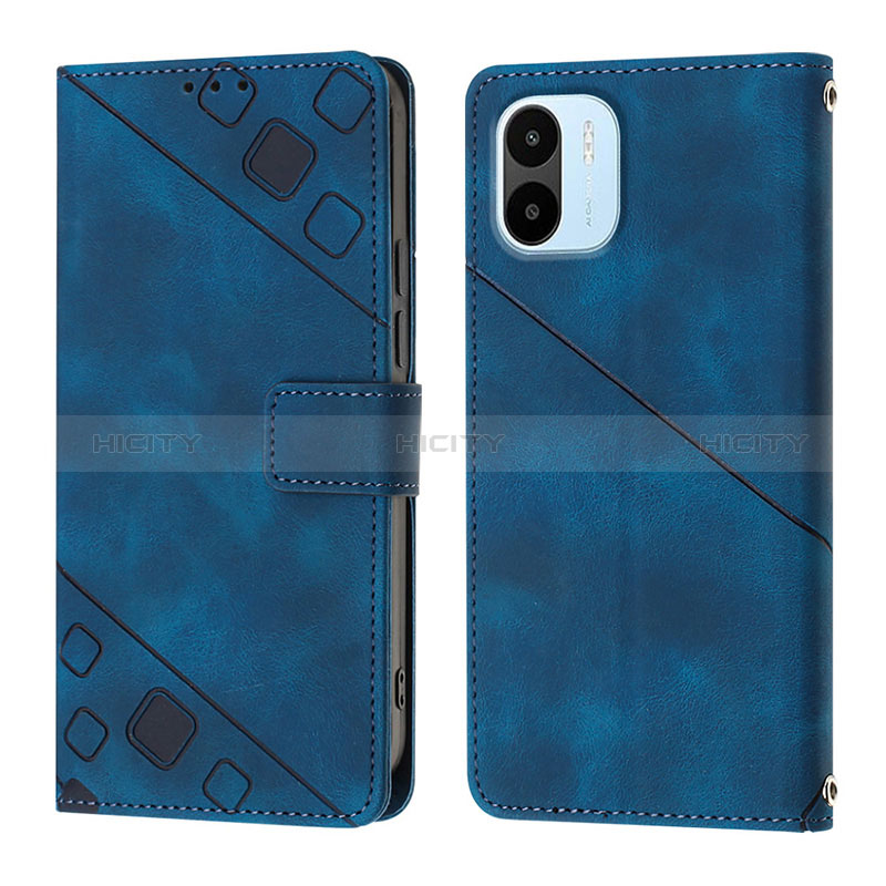 Funda de Cuero Cartera con Soporte Carcasa YB1 para Xiaomi Redmi A1 Azul