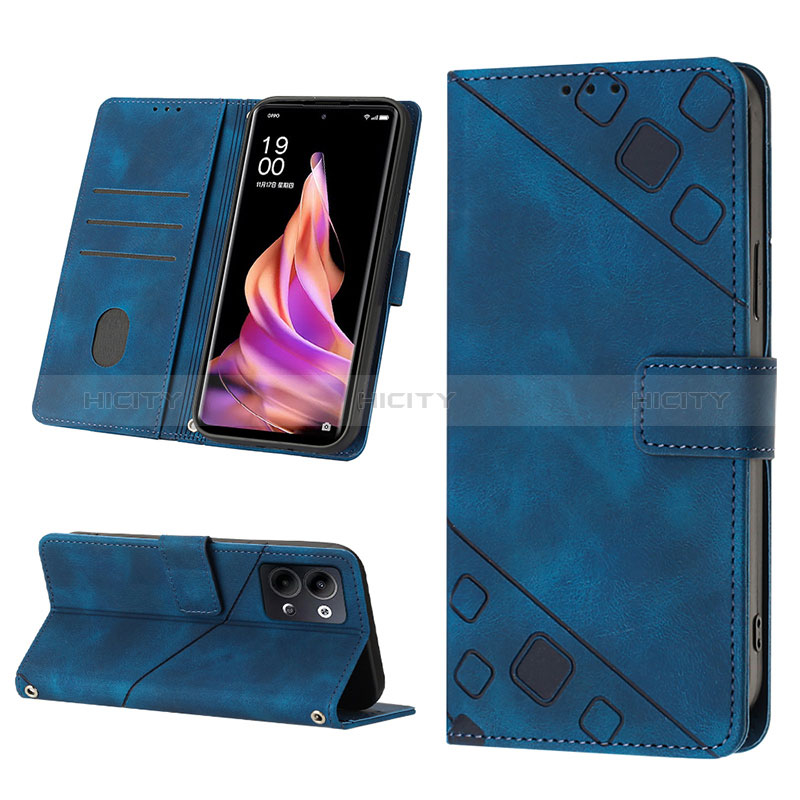 Funda de Cuero Cartera con Soporte Carcasa YB2 para Oppo Reno9 5G