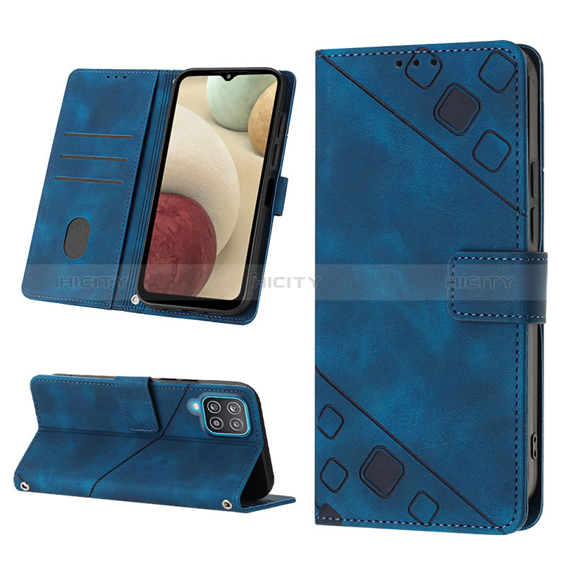 Funda de Cuero Cartera con Soporte Carcasa YB2 para Samsung Galaxy M12