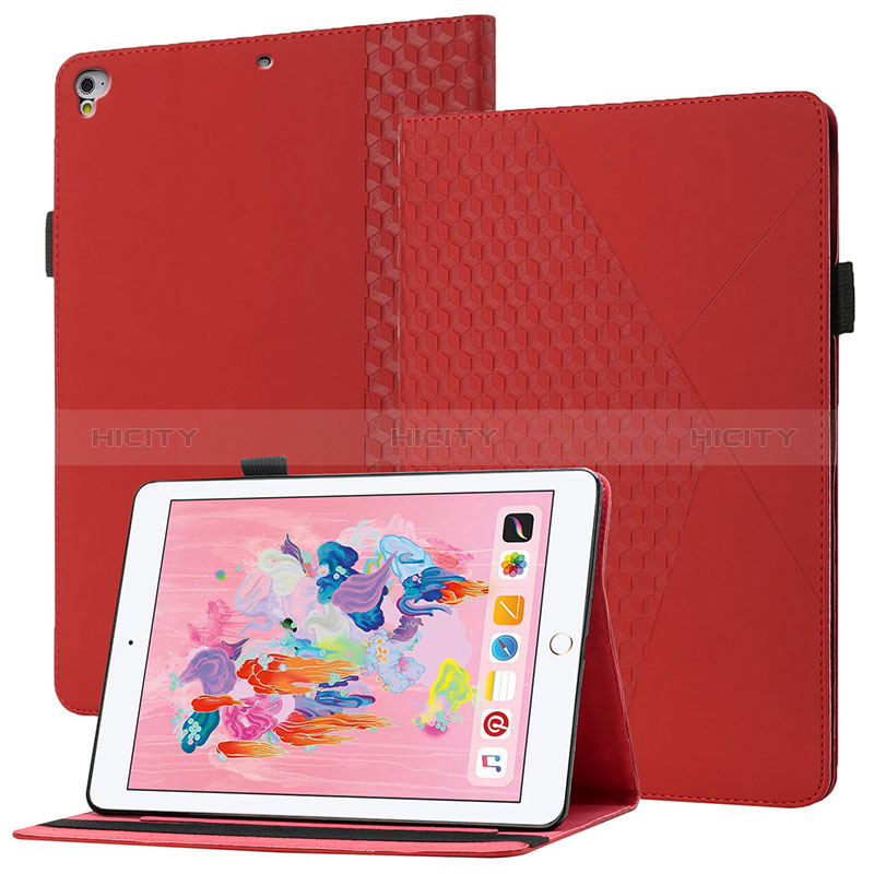 Funda de Cuero Cartera con Soporte Carcasa YX1 para Apple iPad Air Rojo