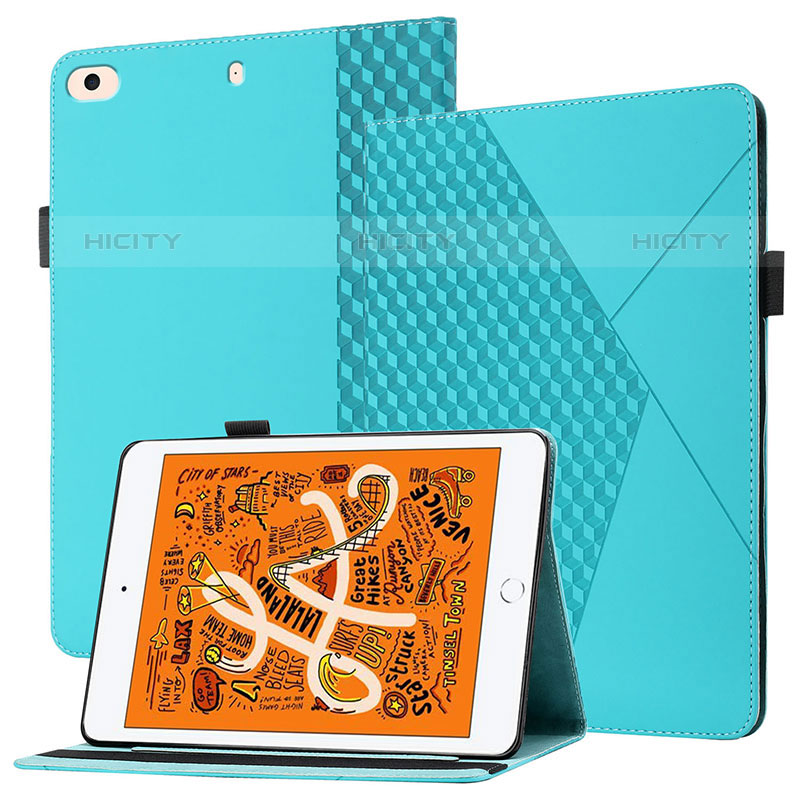 Funda de Cuero Cartera con Soporte Carcasa YX1 para Apple iPad Mini 5 (2019) Azul Claro