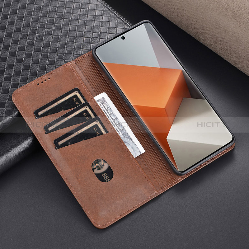 Funda de Cuero Cartera con Soporte Carcasa YZ1 para Xiaomi Redmi Note 13 Pro+ Plus 5G