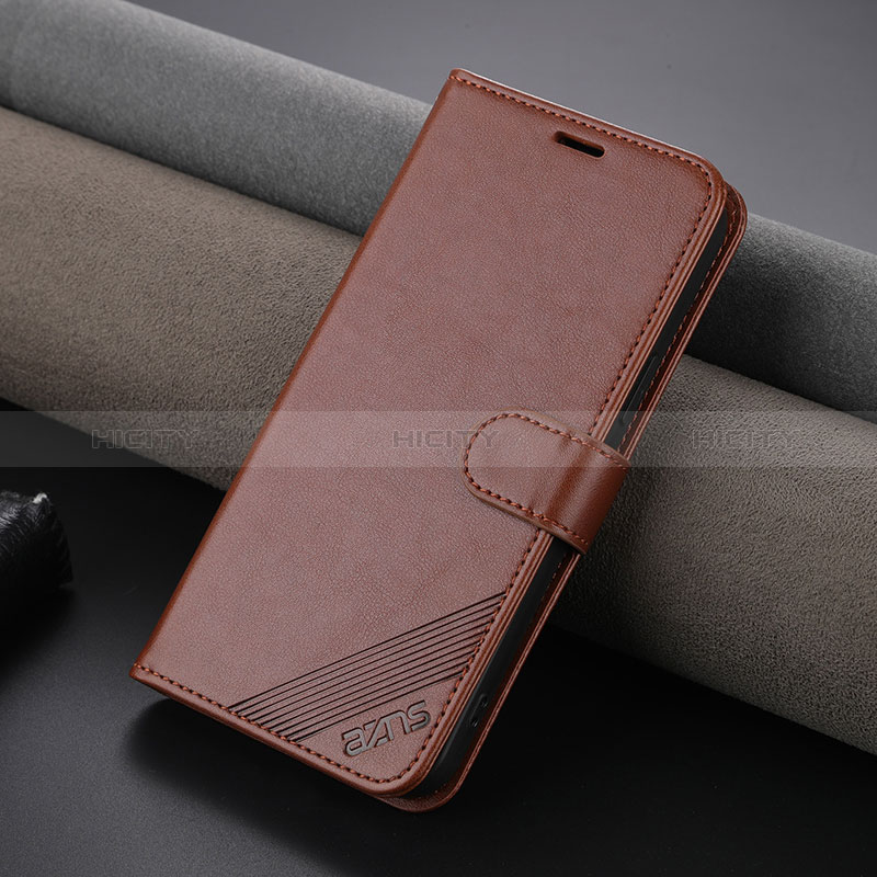 Funda de Cuero Cartera con Soporte Carcasa YZ3 para Apple iPhone 14 Plus Marron