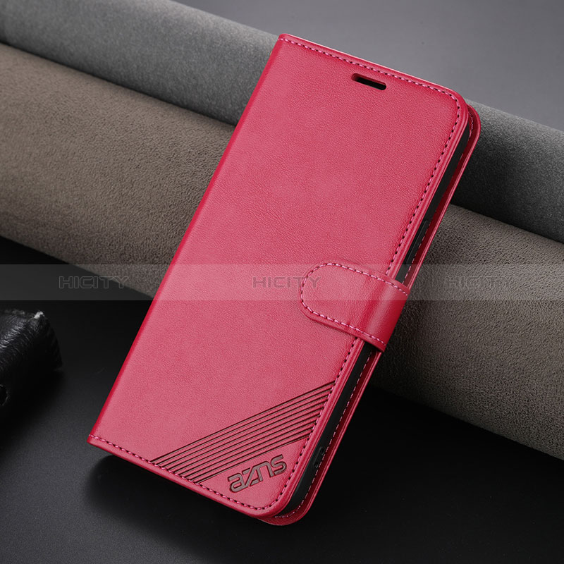 Funda de Cuero Cartera con Soporte Carcasa YZ3 para Apple iPhone 14 Plus Rosa Roja