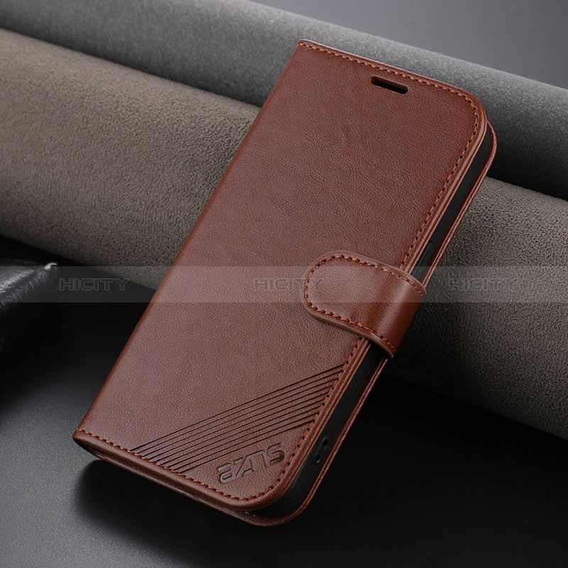 Funda de Cuero Cartera con Soporte Carcasa YZ3 para Apple iPhone 14 Pro Marron