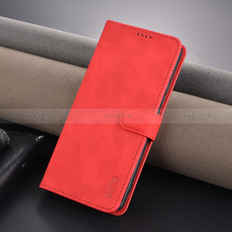 Funda de Cuero Cartera con Soporte Carcasa YZ5 para Xiaomi Redmi Note 13 Pro 5G Rosa Roja