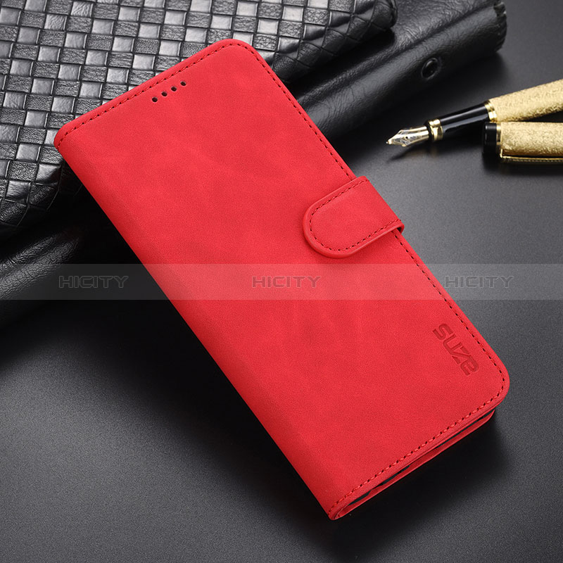 Funda de Cuero Cartera con Soporte Carcasa YZ6 para Oppo A58 5G Rosa Roja