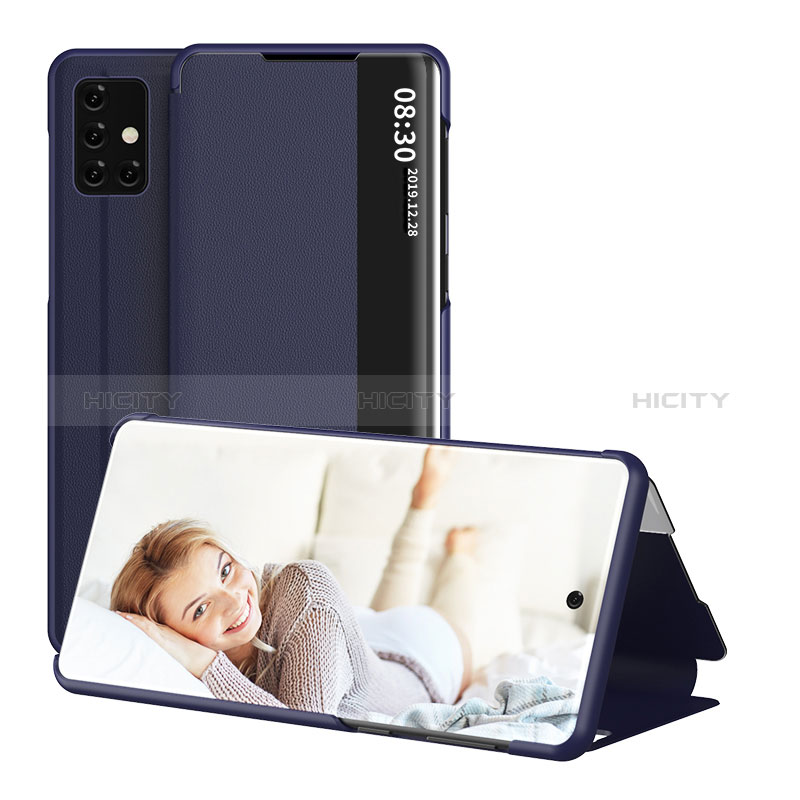 Funda de Cuero Cartera con Soporte Carcasa ZL2 para Samsung Galaxy A71 5G Azul