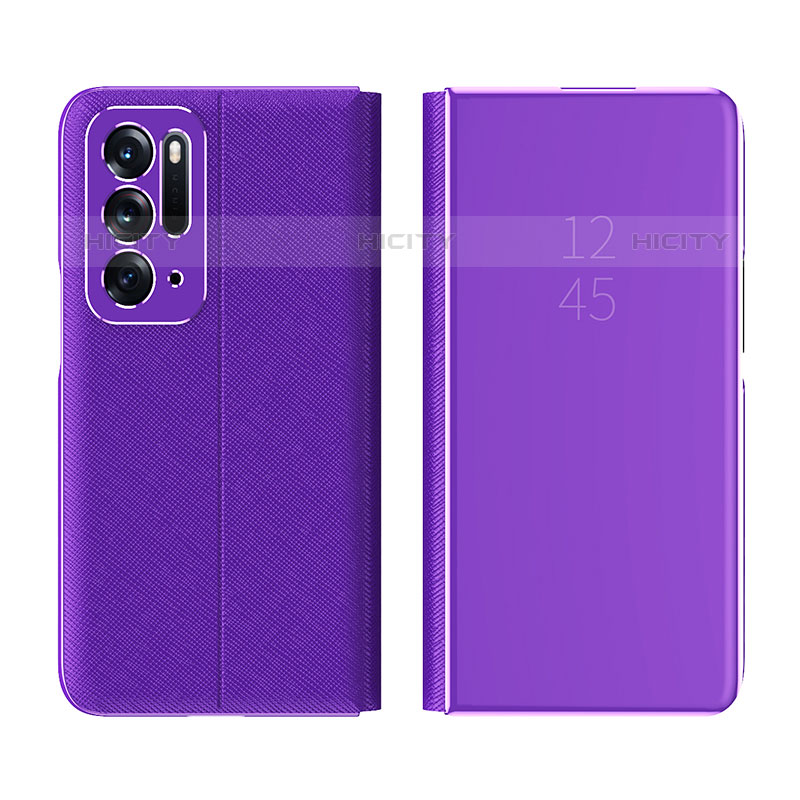 Funda de Cuero Cartera con Soporte Espejo Carcasa L01 para Oppo Find N 5G