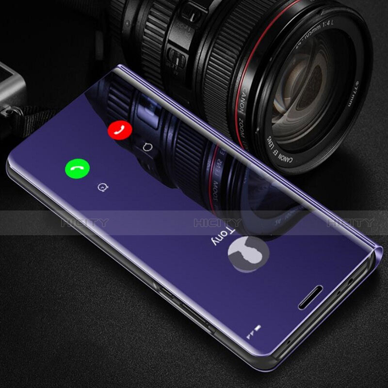 Funda de Cuero Cartera con Soporte Espejo Carcasa L01 para Realme Narzo 20 Pro Morado