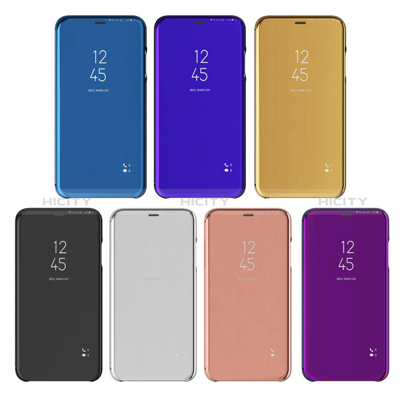 Funda de Cuero Cartera con Soporte Espejo Carcasa L01 para Vivo Y50