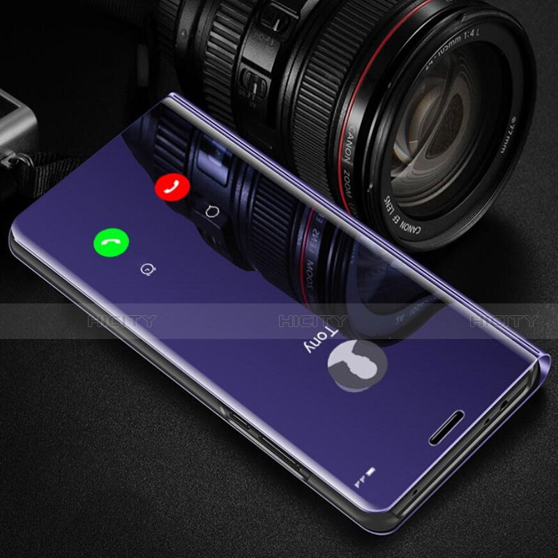 Funda de Cuero Cartera con Soporte Espejo Carcasa L01 para Xiaomi Redmi Note 9 Pro