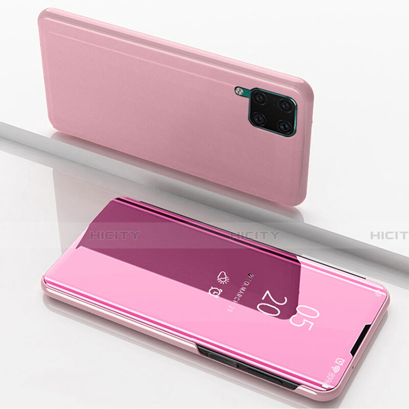 Funda de Cuero Cartera con Soporte Espejo Carcasa L02 para Huawei Nova 7i Oro Rosa