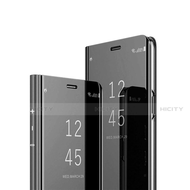Funda de Cuero Cartera con Soporte Espejo Carcasa L02 para Samsung Galaxy M31s Negro
