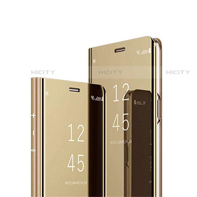 Funda de Cuero Cartera con Soporte Espejo Carcasa L02 para Samsung Galaxy S20 FE 5G Oro
