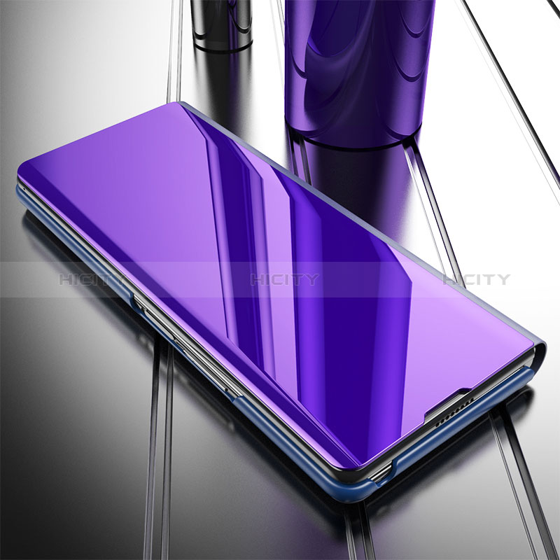 Funda de Cuero Cartera con Soporte Espejo Carcasa L02 para Samsung Galaxy Z Fold3 5G