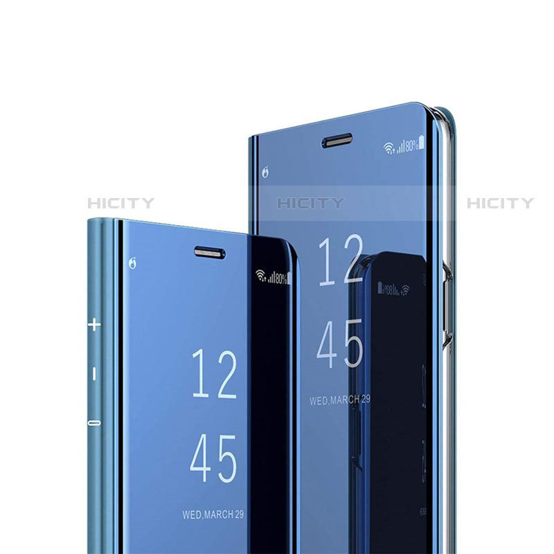 Funda de Cuero Cartera con Soporte Espejo Carcasa L02 para Xiaomi Mi 10T Pro 5G Azul