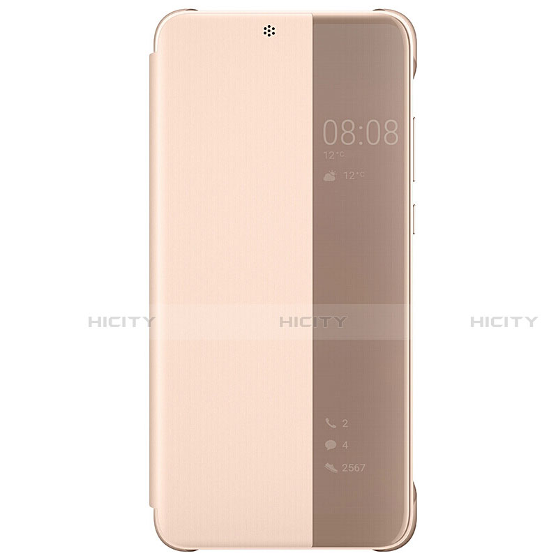 Funda de Cuero Cartera con Soporte Espejo Carcasa L05 para Huawei P20 Pro Oro