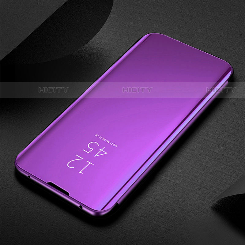 Funda de Cuero Cartera con Soporte Espejo Carcasa M01 para Xiaomi Mi 11 5G Morado