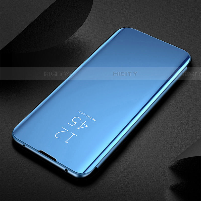 Funda de Cuero Cartera con Soporte Espejo Carcasa M03 para Samsung Galaxy S20 5G Azul