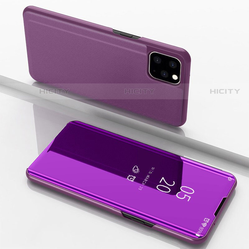 Funda de Cuero Cartera con Soporte Espejo Carcasa para Apple iPhone 11 Pro Max