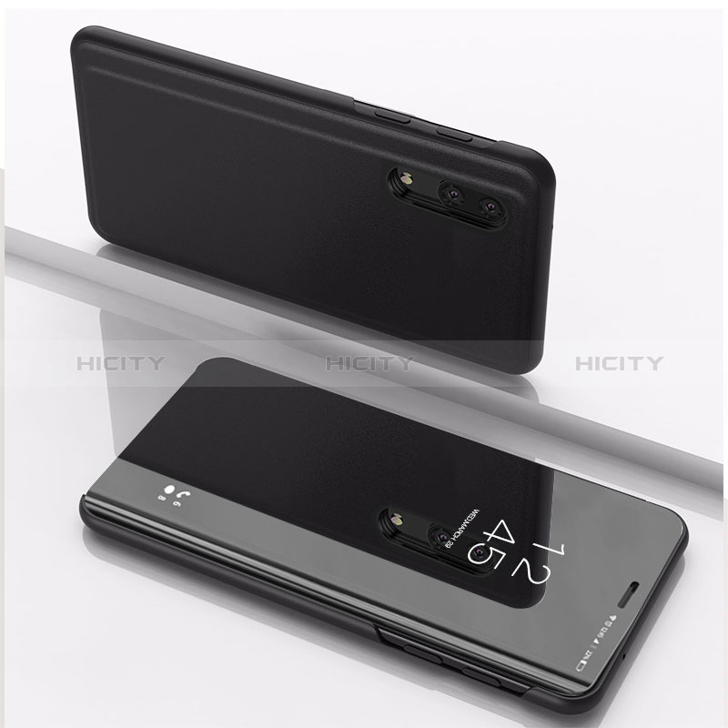 Funda de Cuero Cartera con Soporte Espejo Carcasa para Samsung Galaxy M10 Negro