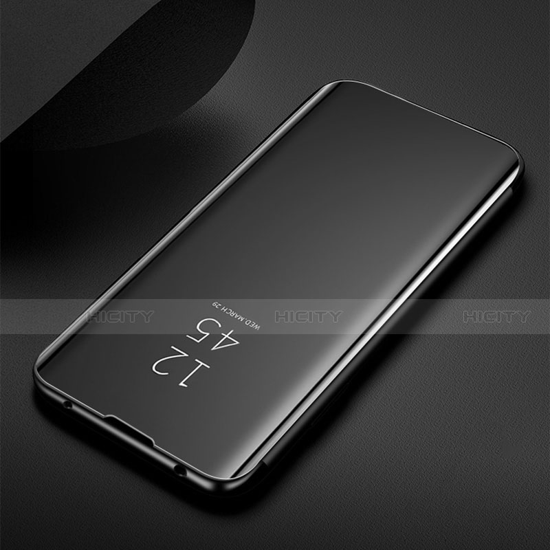 Funda de Cuero Cartera con Soporte Espejo Carcasa para Samsung Galaxy M21 Negro