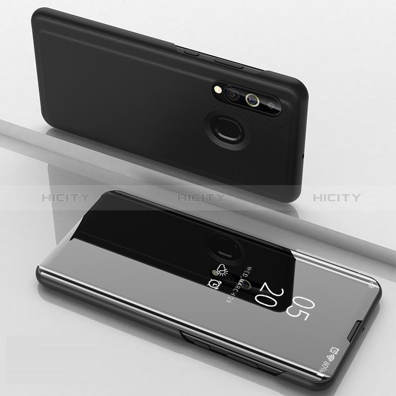 Funda de Cuero Cartera con Soporte Espejo Carcasa para Samsung Galaxy M40 Negro