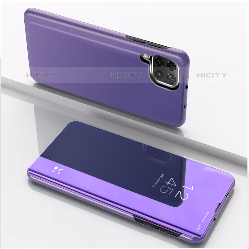 Funda de Cuero Cartera con Soporte Espejo Carcasa para Samsung Galaxy M53 5G Morado