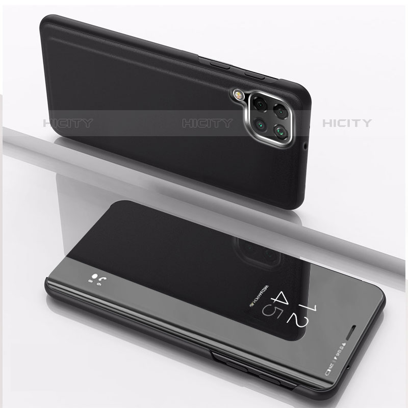 Funda de Cuero Cartera con Soporte Espejo Carcasa para Samsung Galaxy M53 5G Negro