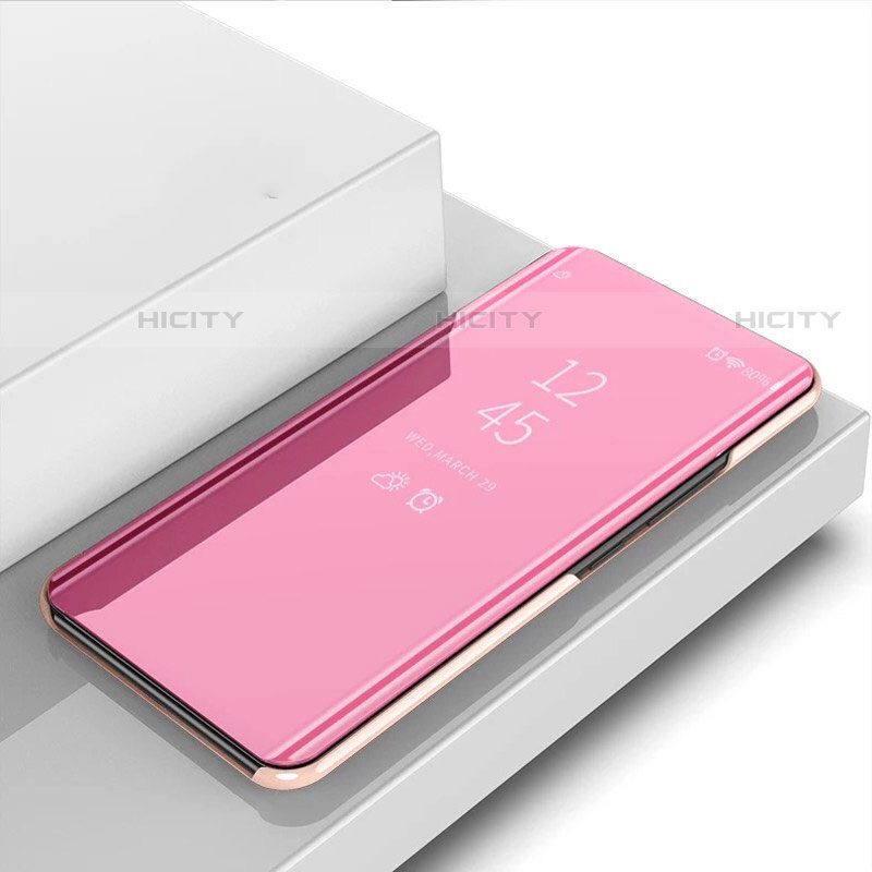Funda de Cuero Cartera con Soporte Espejo Carcasa para Samsung Galaxy S20 FE 5G Oro Rosa
