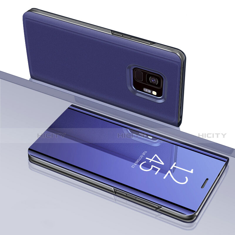 Funda de Cuero Cartera con Soporte Espejo Carcasa para Samsung Galaxy S9