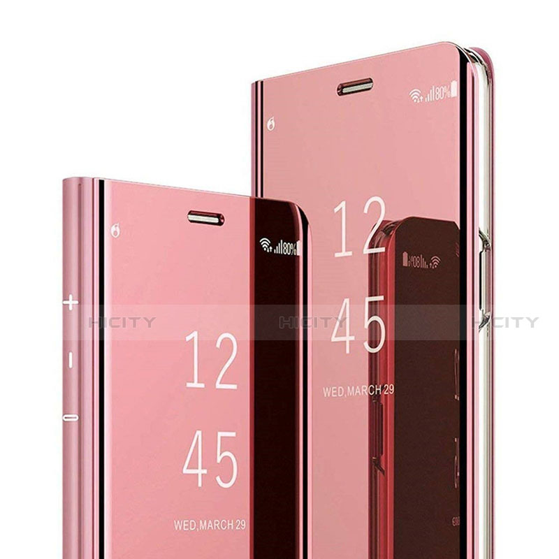 Funda de Cuero Cartera con Soporte Espejo Carcasa para Xiaomi Mi 8 Pro Global Version Oro Rosa