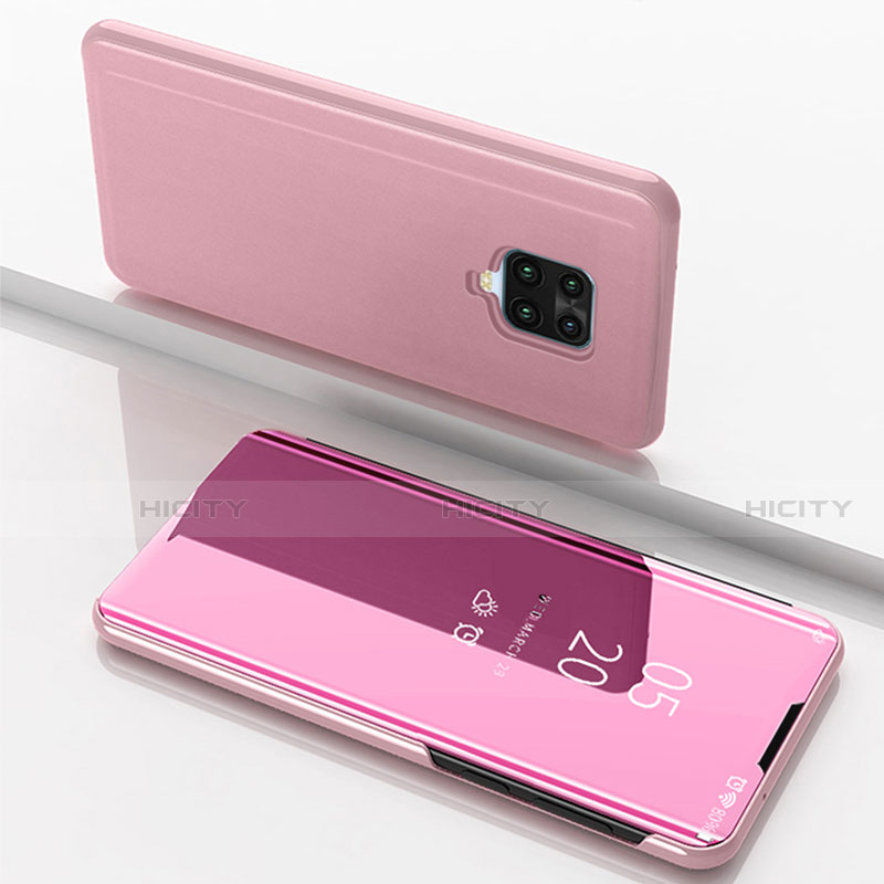 Funda de Cuero Cartera con Soporte Espejo Carcasa para Xiaomi Redmi 10X 5G Oro Rosa