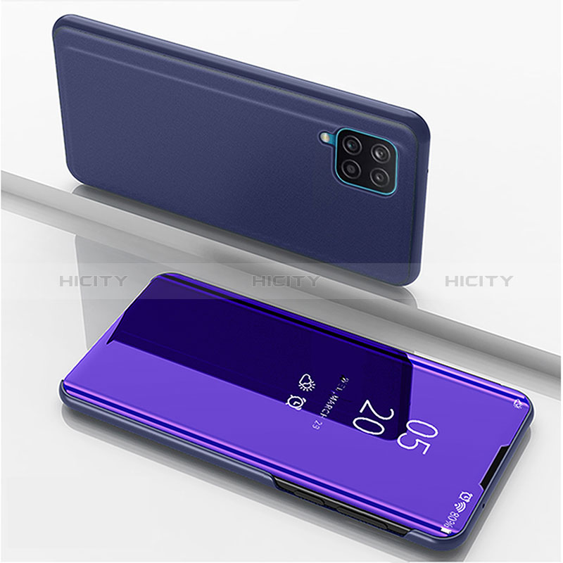 Funda de Cuero Cartera con Soporte Espejo Carcasa ZL1 para Samsung Galaxy F12