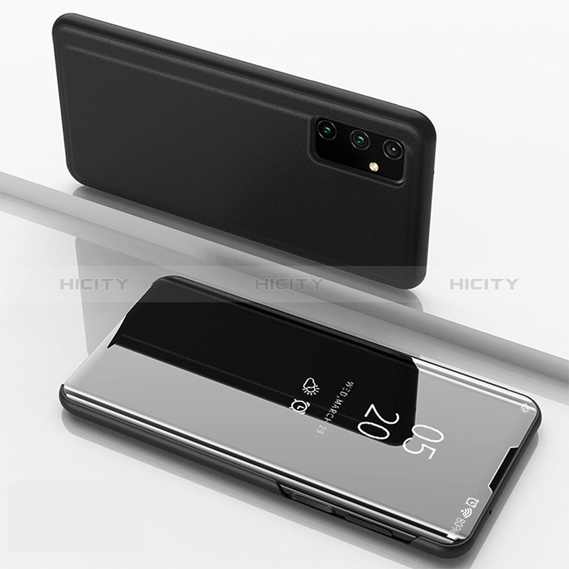 Funda de Cuero Cartera con Soporte Espejo Carcasa ZL1 para Samsung Galaxy Quantum2 5G Negro