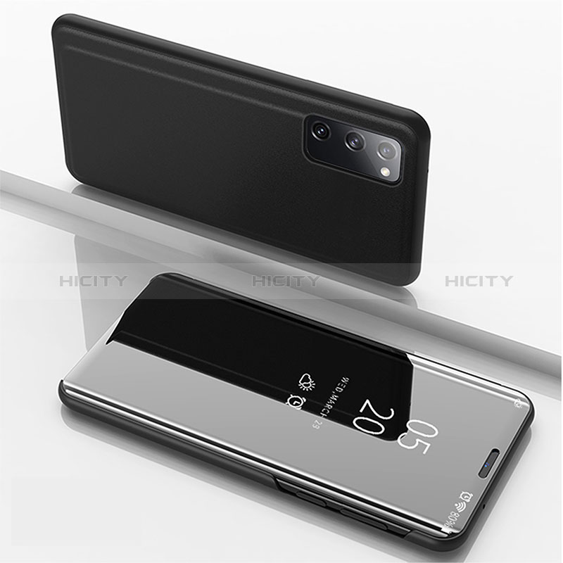 Funda de Cuero Cartera con Soporte Espejo Carcasa ZL1 para Samsung Galaxy S20 5G Negro