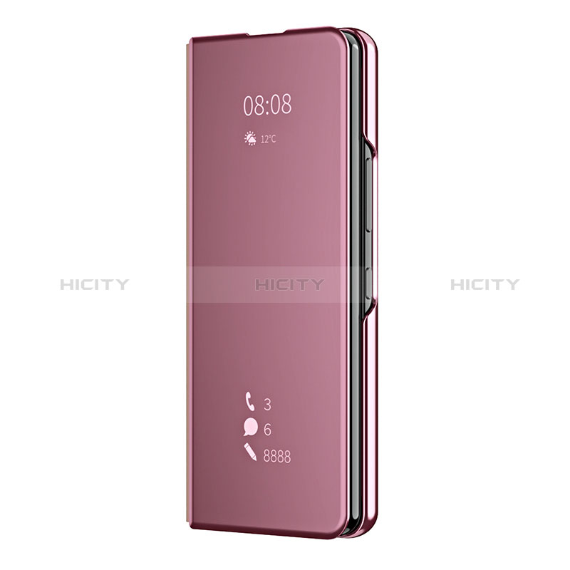 Funda de Cuero Cartera con Soporte Espejo Carcasa ZL2 para Samsung Galaxy Z Fold3 5G