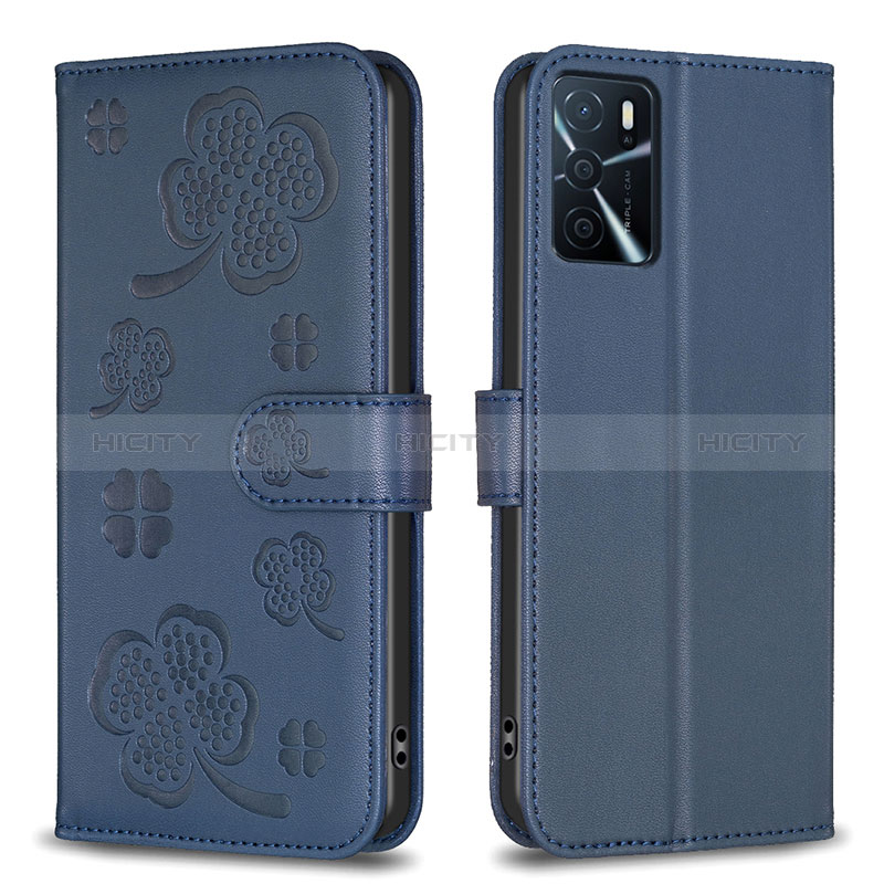 Funda de Cuero Cartera con Soporte Flores Carcasa BF1 para Oppo A54s