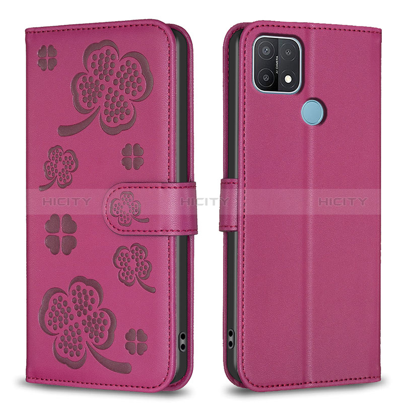 Funda de Cuero Cartera con Soporte Flores Carcasa BF2 para Oppo A15