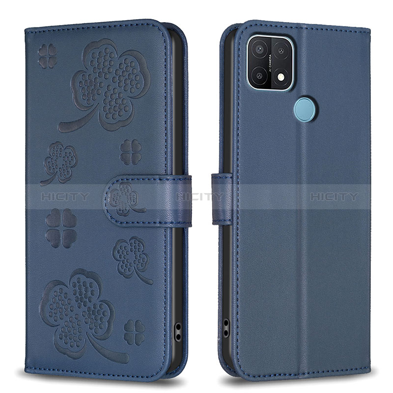 Funda de Cuero Cartera con Soporte Flores Carcasa BF2 para Oppo A15