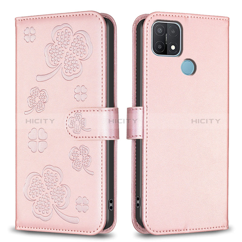 Funda de Cuero Cartera con Soporte Flores Carcasa BF2 para Oppo A15