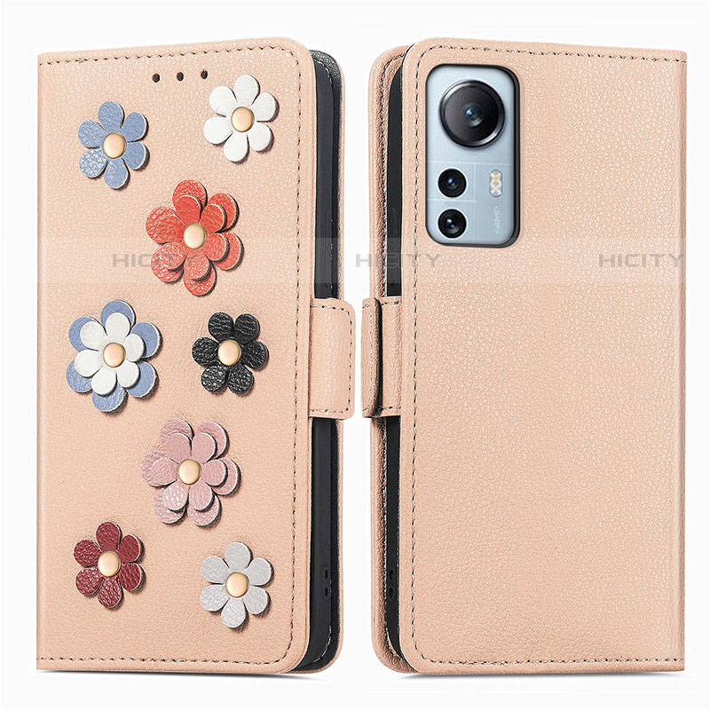 Funda de Cuero Cartera con Soporte Flores Carcasa L01 para Xiaomi Mi 12S 5G