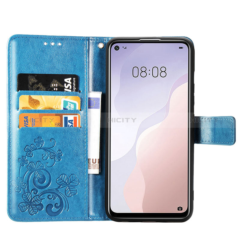 Funda de Cuero Cartera con Soporte Flores Carcasa para Huawei P40 Lite 5G