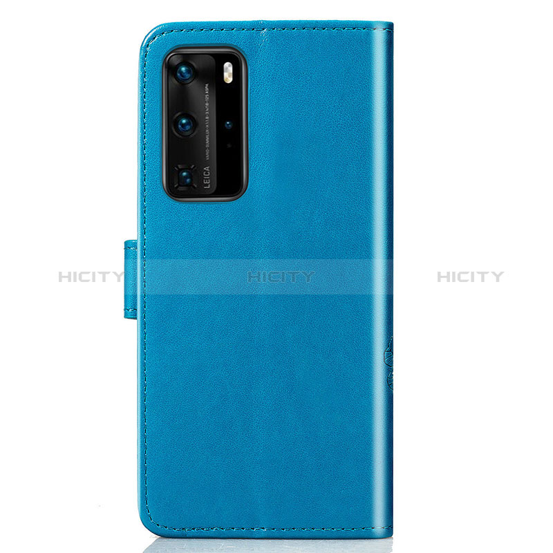 Funda de Cuero Cartera con Soporte Flores Carcasa para Huawei P40 Pro