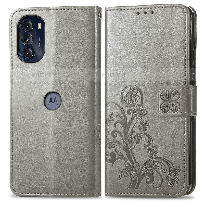 Funda de Cuero Cartera con Soporte Flores Carcasa para Motorola Moto G 5G (2022)