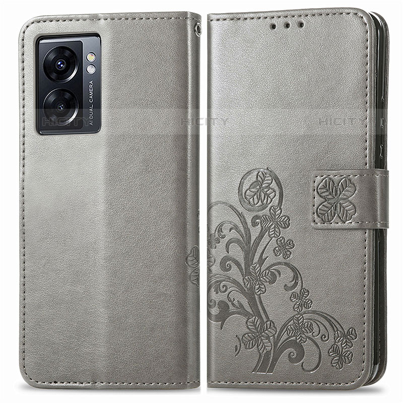 Funda de Cuero Cartera con Soporte Flores Carcasa para OnePlus Nord N300 5G