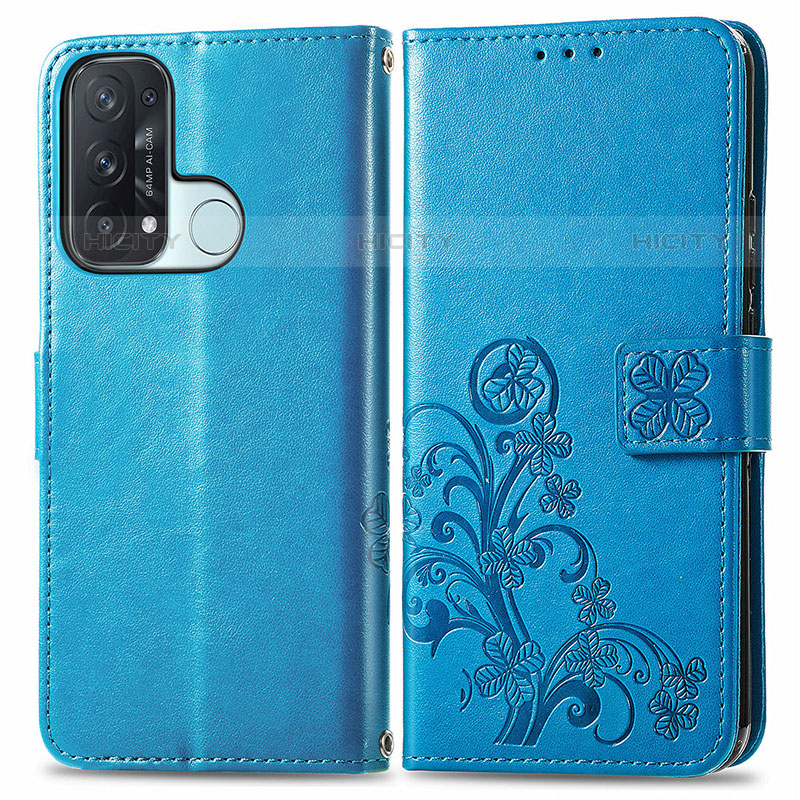 Funda de Cuero Cartera con Soporte Flores Carcasa para Oppo Reno5 A