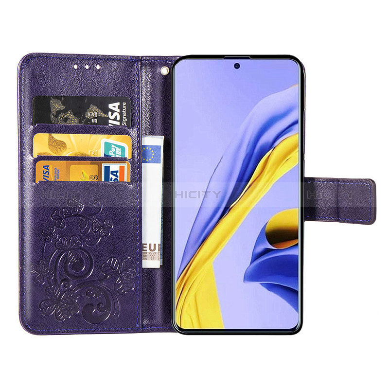 Funda de Cuero Cartera con Soporte Flores Carcasa para Samsung Galaxy A71 5G